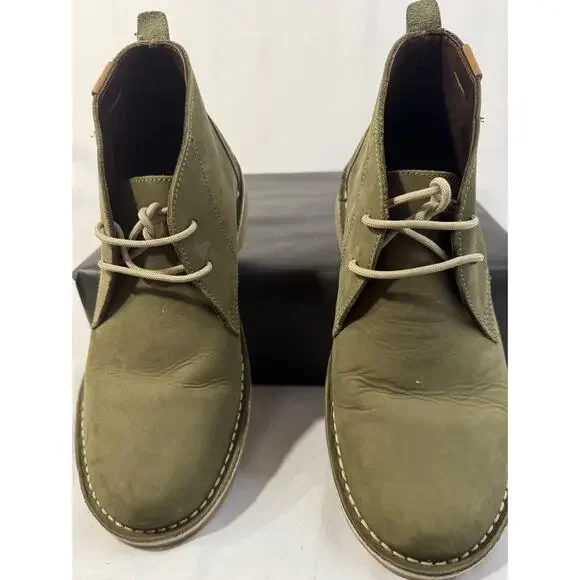 Veldskoen SORAI Leather Chukka Boots Olive Green Safari Rhino Design M10 W11.5 - Picture 3 of 10